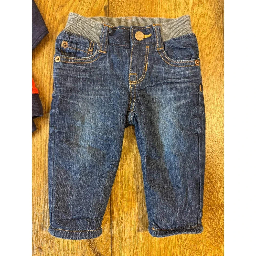 Gap Baby Boy 3/6 Months Clothes Lot Lined Jeans Pants Sweatshirt‎ Shirt Logo